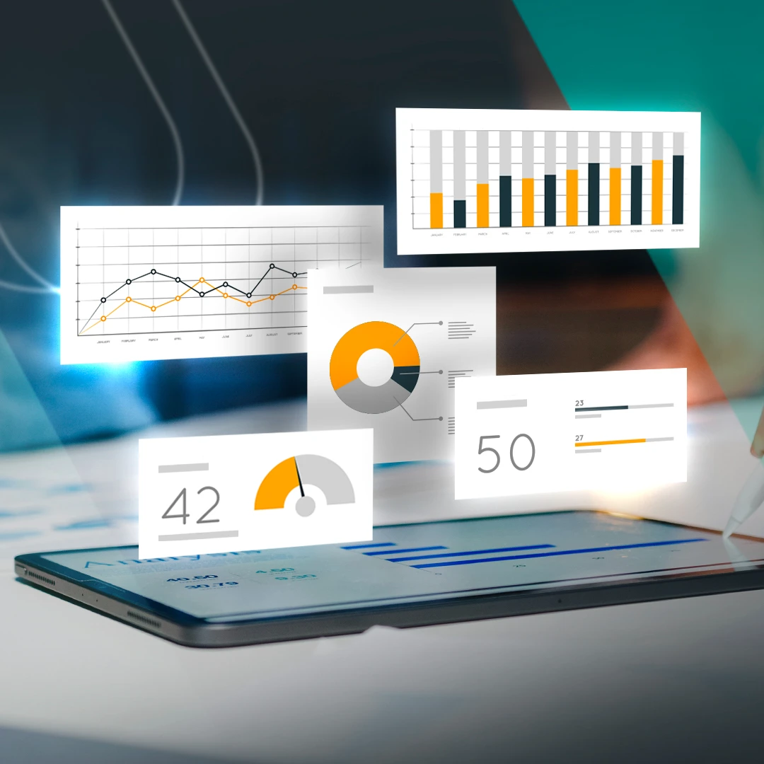 gráficos con rendimiento de publicidad online